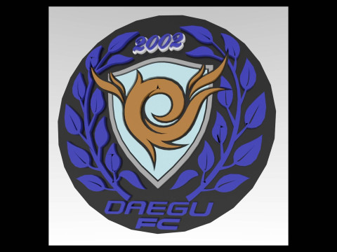 K League 1 Daejeon keychain shield printable and renderable Model do druku 3D