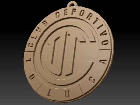 Liga MX Toluca keychain badge color printable 3D Print Model