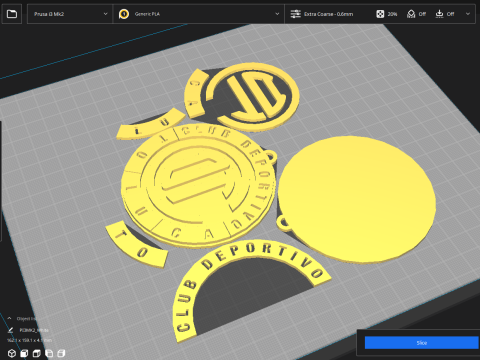 Liga MX Toluca keychain badge color printable 3D Print Model