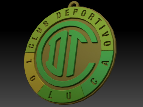 Liga MX Toluca keychain badge color printable 3D Print Model