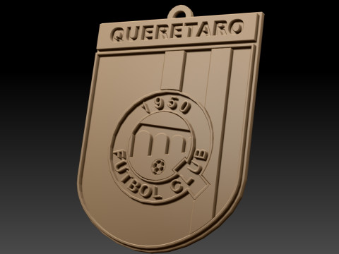 Liga MX Queretaro keychain badge color printable Model Cetak 3D