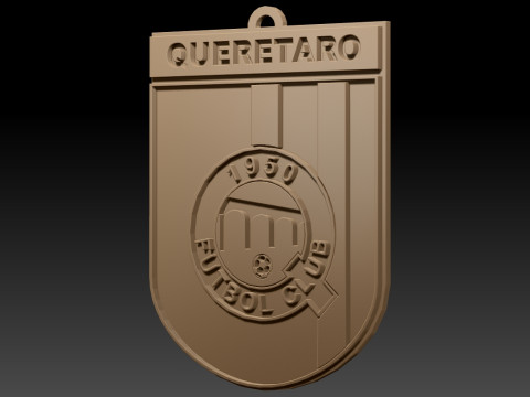 Liga MX Queretaro keychain badge color printable Model Cetak 3D