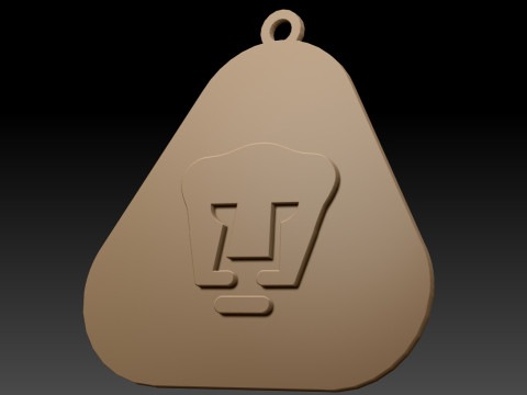 Liga MX Pumas UNAM keychain badge color printable Modello di stampa 3D