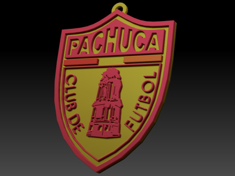 Liga MX Pachuca keychain badge color printable 3D-Druckmodell