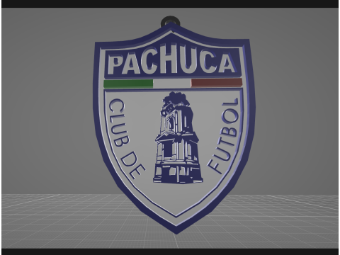 Liga MX Pachuca keychain badge color printable 3D-Druckmodell