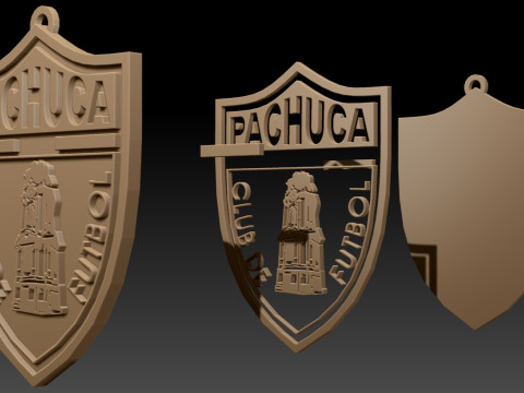 Liga MX Pachuca keychain badge color printable 3D-Druckmodell