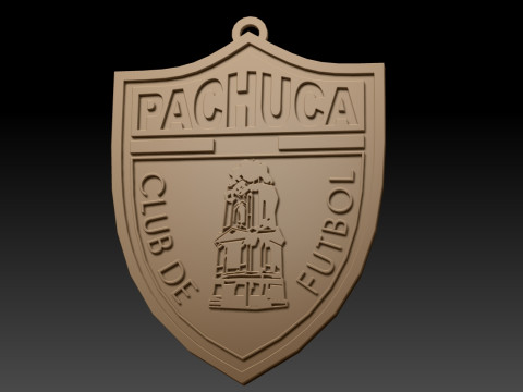 Liga MX Pachuca keychain badge color printable 3D-Druckmodell