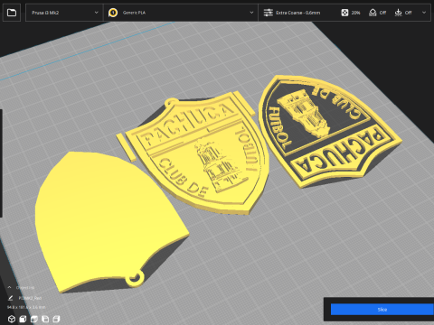 Liga MX Pachuca keychain badge color printable 3D-Druckmodell