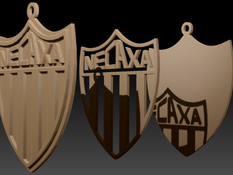 Liga MX Necaxa keychain badge color printable Modelo de Impressão 3D