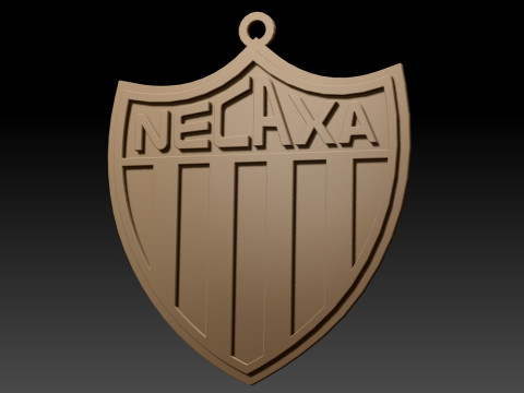 Liga MX Necaxa keychain badge color printable Modelo de Impressão 3D