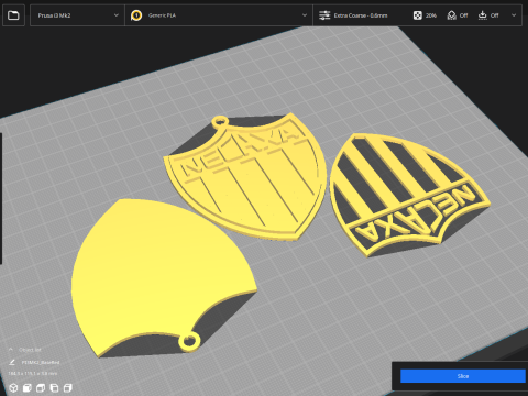 Liga MX Necaxa keychain badge color printable Modelo de Impressão 3D