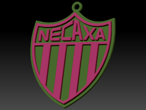 Liga MX Necaxa keychain badge color printable Modelo de Impressão 3D