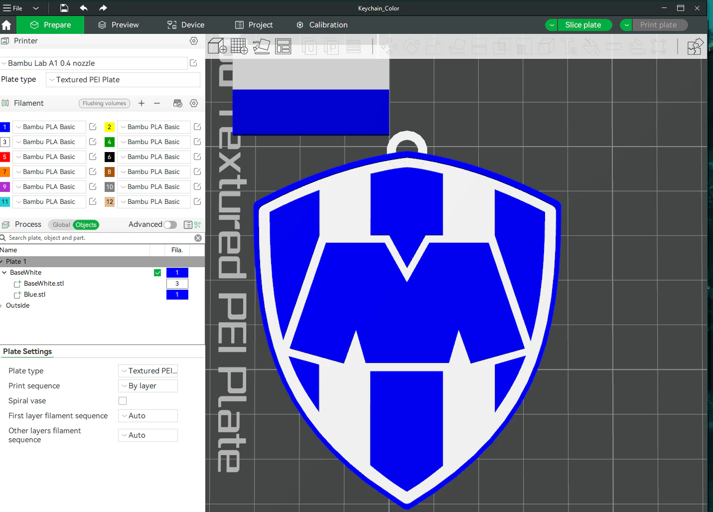 Liga MX Monterrey keychain badge color printable 3D Print Model .c4d .max .obj .3ds .fbx .stl .blend 