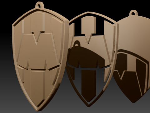 Liga MX Monterrey keychain badge color printable 3D 打印模型