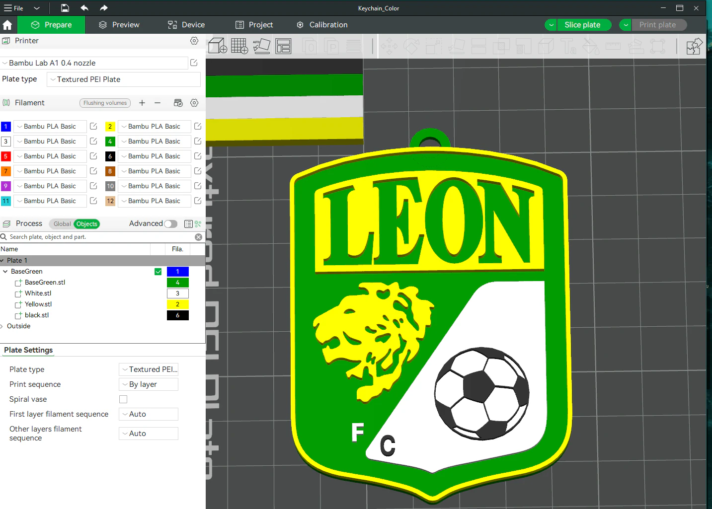 Liga MX Leon keychain badge color printable 3D Print Model .c4d .max .obj .3ds .fbx .stl .blend 