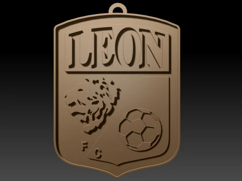 Liga MX Leon keychain badge color printable 3D Print Model