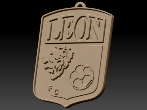 Liga MX Leon keychain badge color printable 3D Print Model