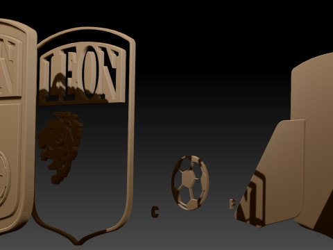 Liga MX Leon keychain badge color printable 3D Print Model