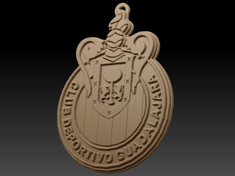 Liga MX Guadalajara keychain badge color printable Model do druku 3D