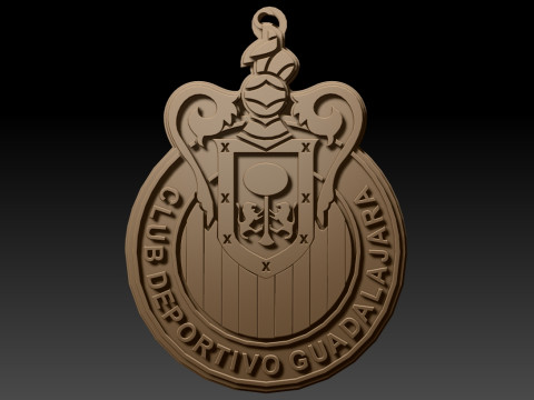 Liga MX Guadalajara keychain badge color printable Model do druku 3D
