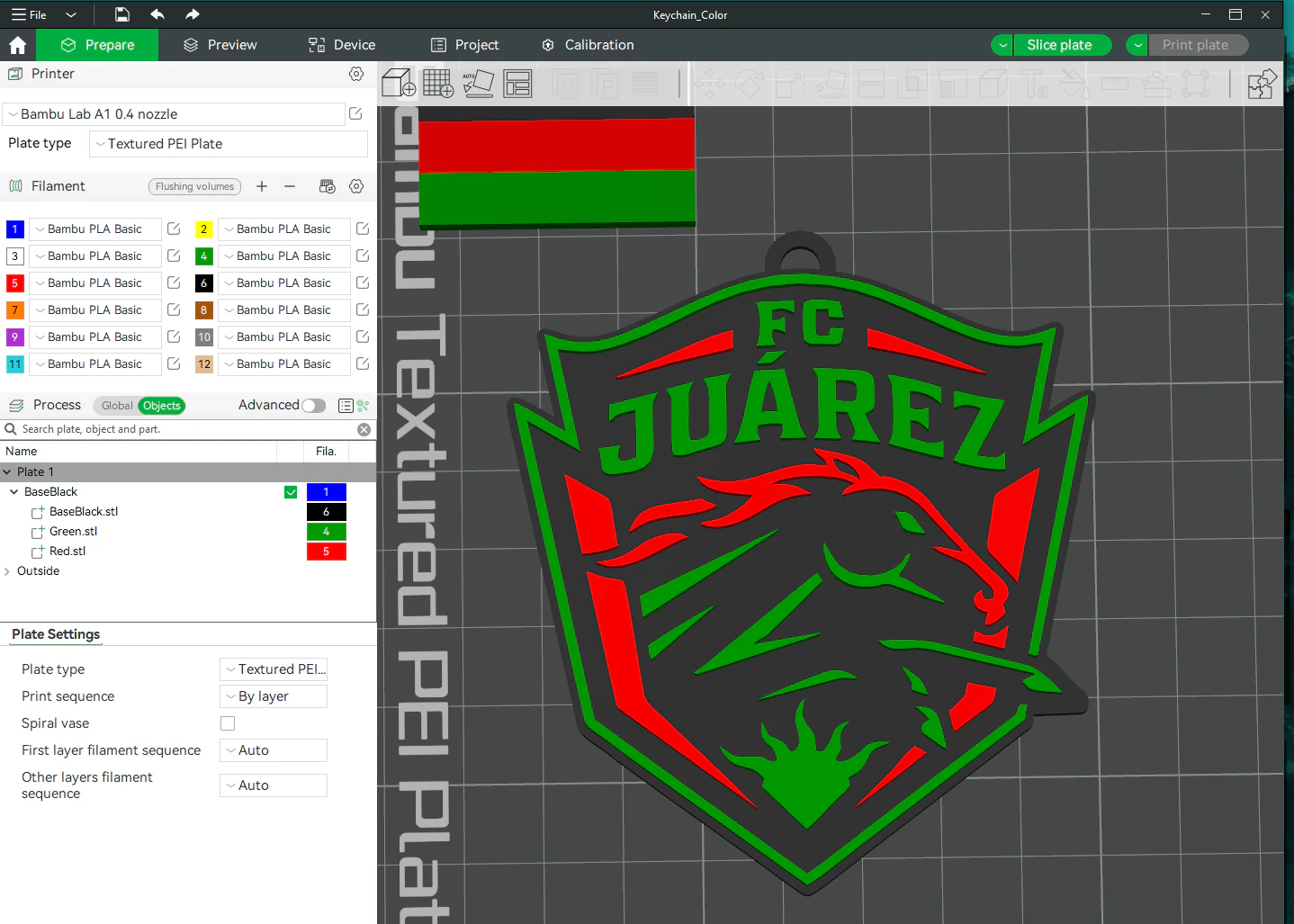 Liga MX FC Jurez keychain badge color printable 3D Print Model .c4d .max .obj .3ds .fbx .stl .blend 