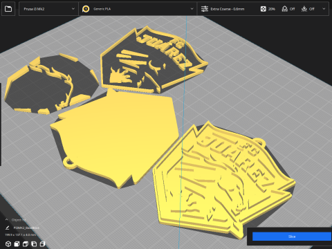Liga MX FC Jurez keychain badge color printable 3D प्रिंट मॉडल