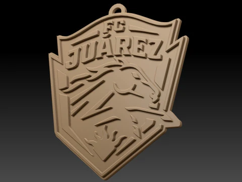 Liga MX FC Jurez keychain badge color printable 3D Print Model