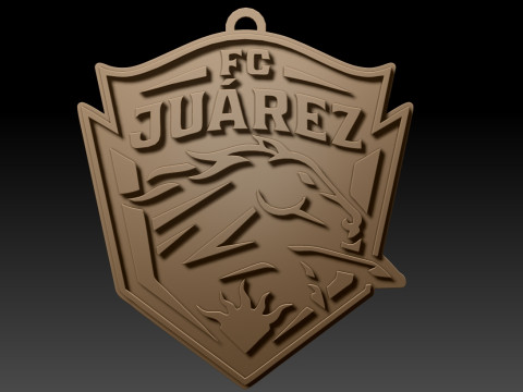 Liga MX FC Jurez keychain badge color printable 3D प्रिंट मॉडल