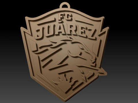 Liga MX FC Jurez keychain badge color printable 3D Print Model