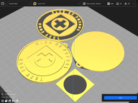 Liga MX Cruz Azul keychain badge color printable 3D Print Model