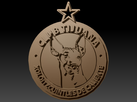 Liga MX club tijuana keychain badge color printable Modello di stampa 3D