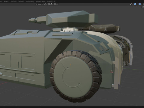 APC M577 Armored Personnel Carrier 3D 模型