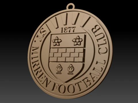 SPFL St Mirren FC keychain badge color printable 3D Print Model