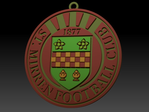 SPFL St Mirren FC keychain badge color printable Modèles 3D en vedette