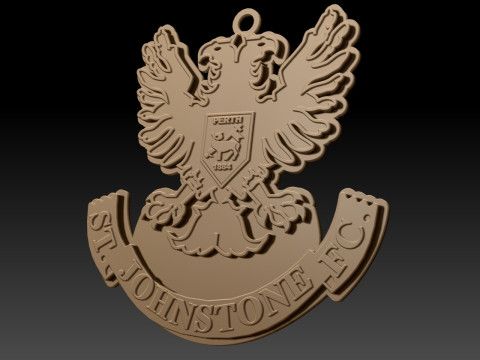 SPFL St Johnstone FC keychain badge color printable Modello di stampa 3D