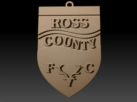 SPFL Ross County FC keychain badge color printable 3D Print Model