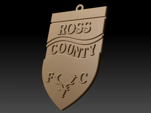 SPFL Ross County FC keychain badge color printable 3D Print Model