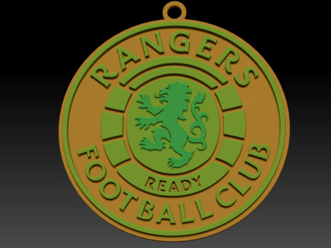 SPFL Rangers FC keychain badge color printable 3Dプリントモデル