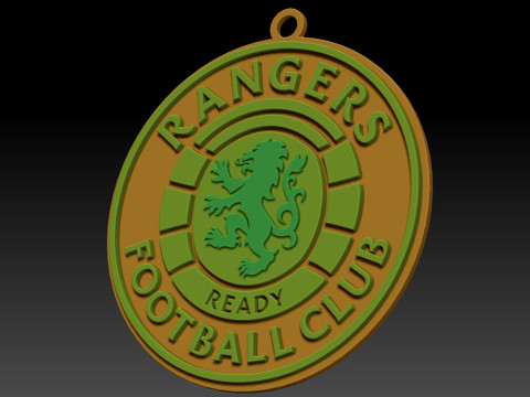 SPFL Rangers FC keychain badge color printable 3Dプリントモデル
