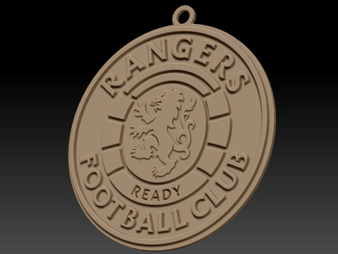 SPFL Rangers FC keychain badge color printable 3Dプリントモデル