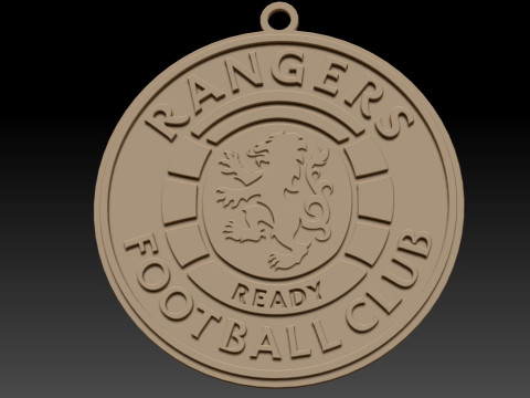 SPFL Rangers FC keychain badge color printable 3Dプリントモデル