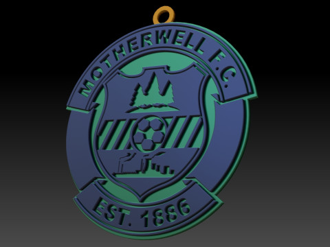 SPFL Motherwell FC keychain badge color printable 3D 프린트 모델