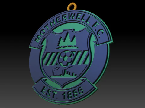 SPFL Motherwell FC keychain badge color printable 3D Print Model