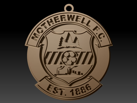SPFL Motherwell FC keychain badge color printable 3D 프린트 모델