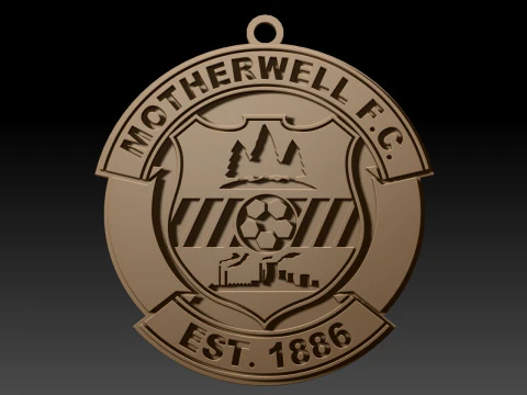 SPFL Motherwell FC keychain badge color printable 3D Print Model