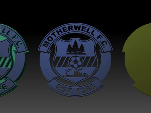 SPFL Motherwell FC keychain badge color printable 3D Print Model