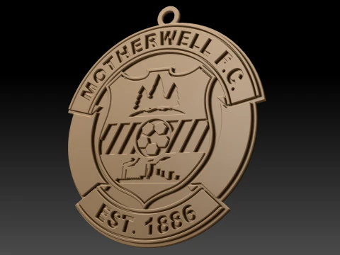 SPFL Motherwell FC keychain badge color printable 3D Print Model