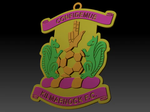 SPFL Kilmarnock FC keychain badge color printable 3D Print Model