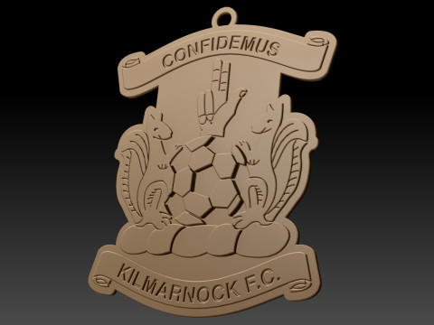 SPFL Kilmarnock FC keychain badge color printable 3D 打印模型