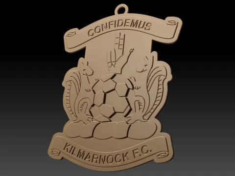 SPFL Kilmarnock FC keychain badge color printable 3D Print Model